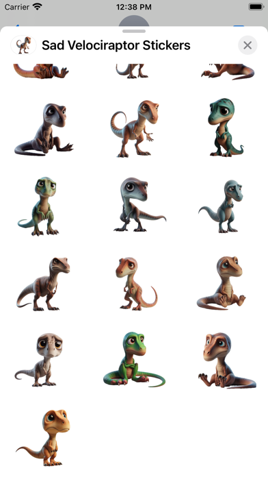 Screenshot #3 pour Sad Velociraptor Stickers