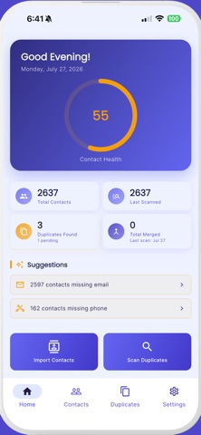 Vertex: Merge Contacts Screenshot 1 of 6