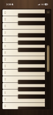Minimalist Piano app screenshot