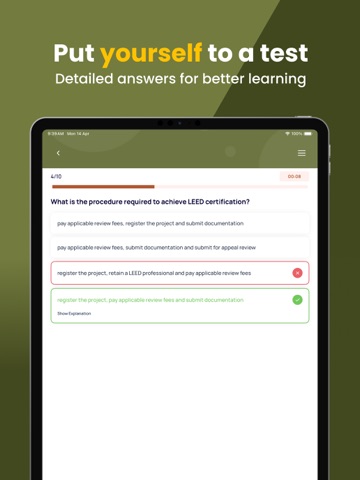 LEED GA Practice Test iPad screenshot