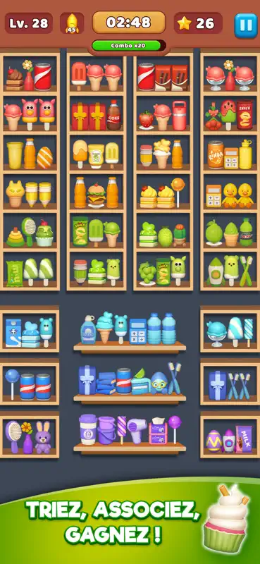 Tri des marchandises : Match 3 screenshot 1 of 10
