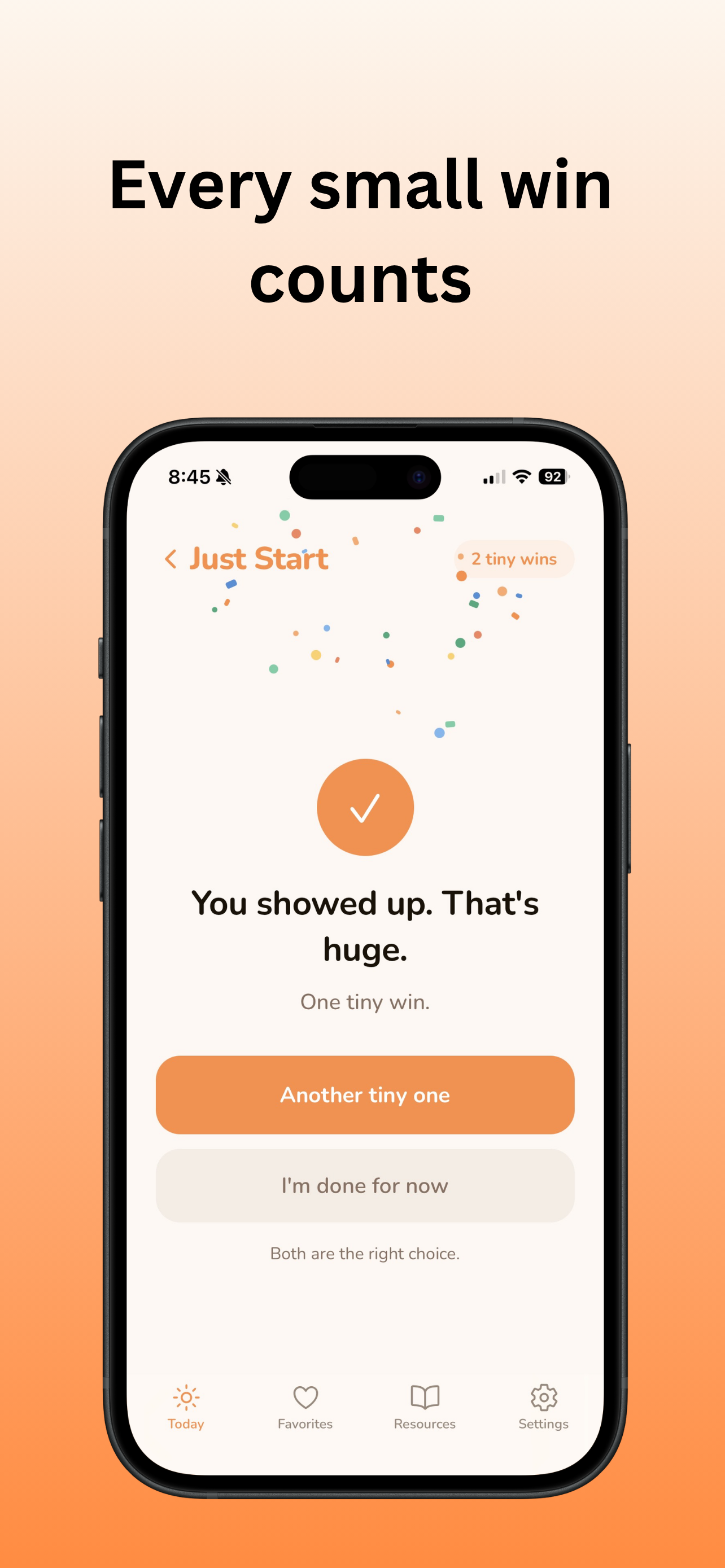 Just Start: Tiny Tasks