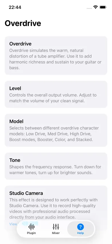 Overdrive Pedal: AUv3 Plugin screenshot 3