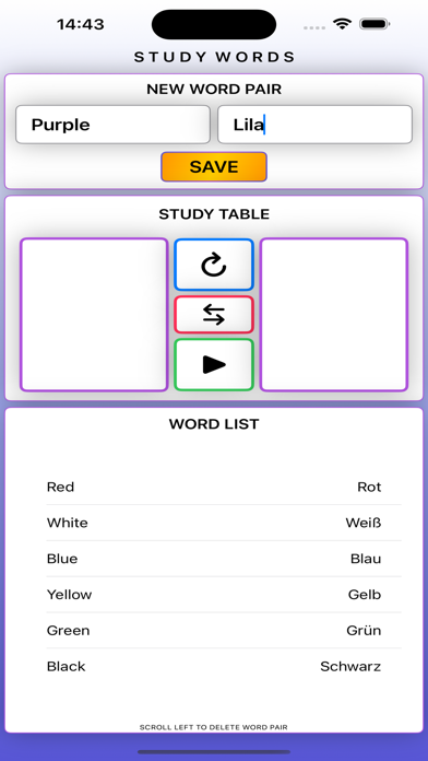 Study Words: Create A Library Screenshot