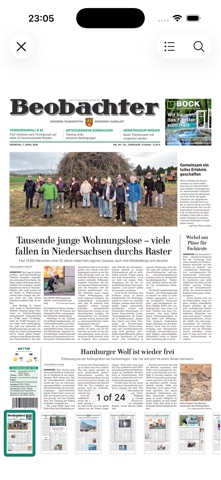 Beobachter Digital app screenshot