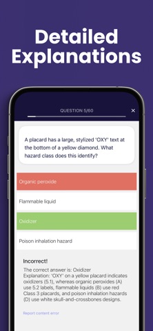 CDL HazMat Practice Test 2026 iPhone screenshot