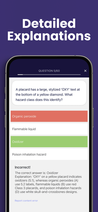 CDL HazMat Practice Test 2026 Screenshot 4 of 9