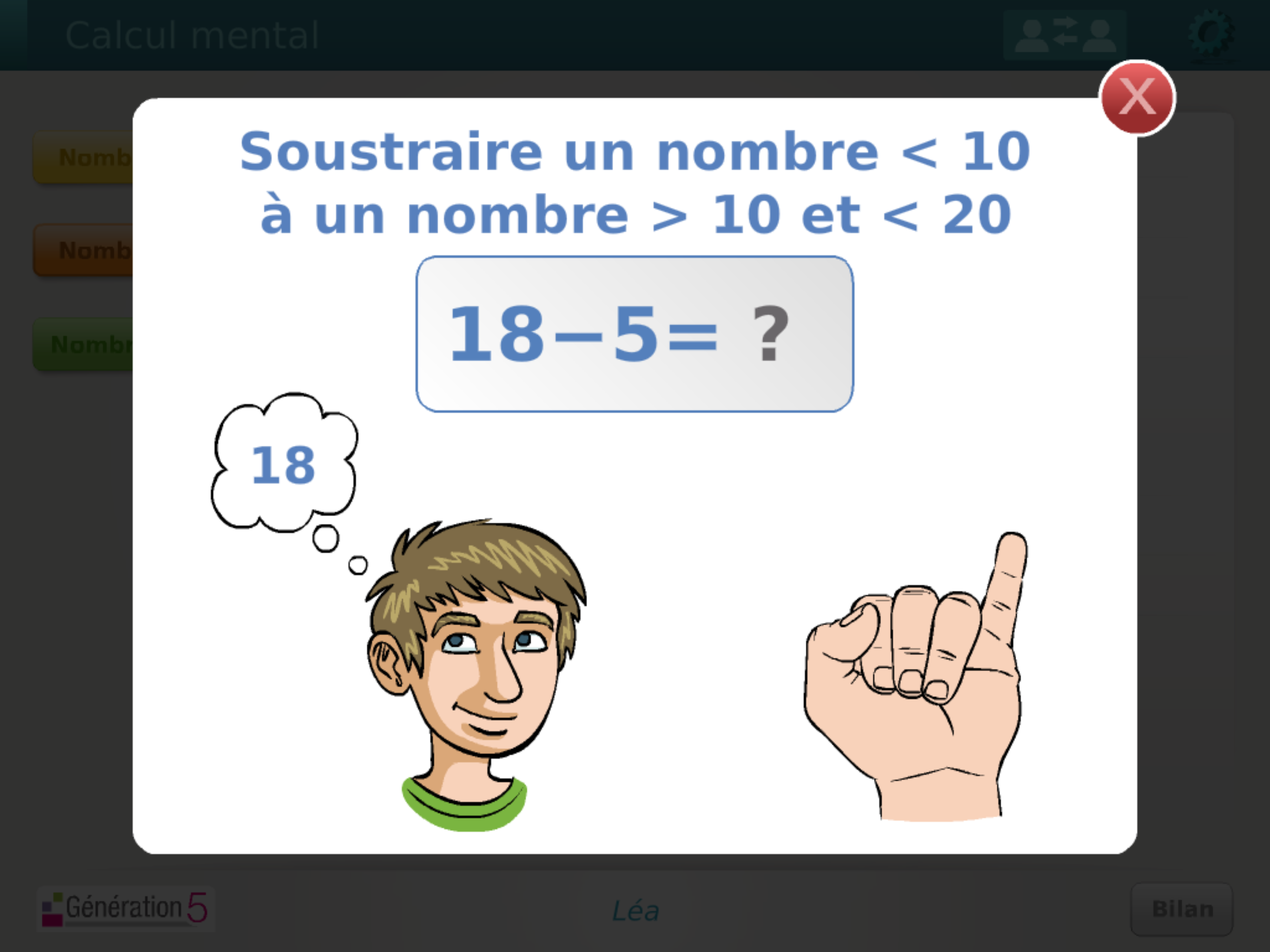 Calcul mental CP-CE1 screenshot 3