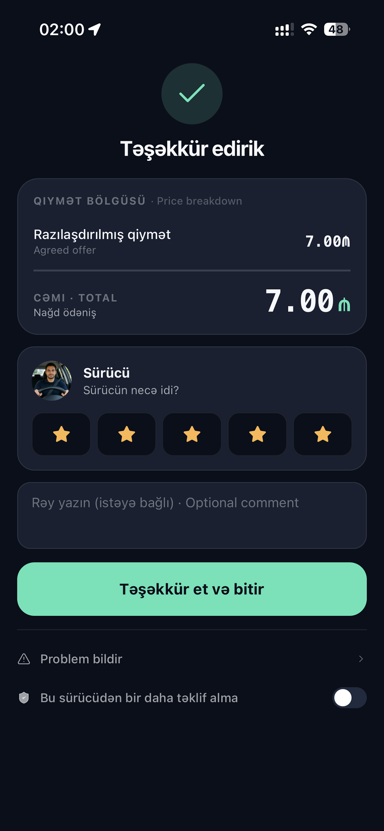 5050 Ayıq Sürücü