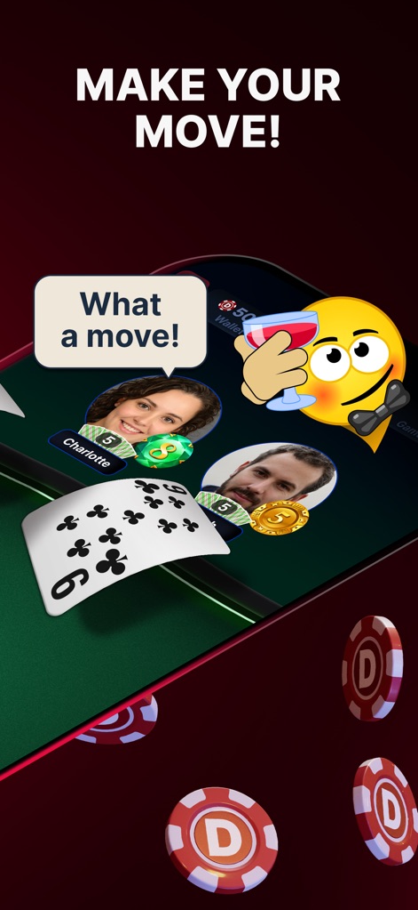 Durak Online 3D - Observe the strategic card-playing environment with clearly displayed player avatars and dynamic animated emojis enhancing communication.