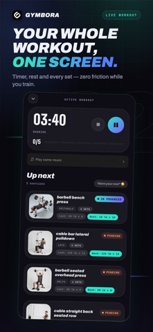 Gymbora: Track Your Progress screenshot