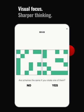 Concentration training. iPad screenshot
