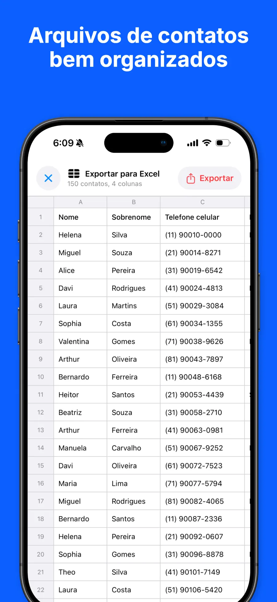 Backup de Contatos Excel CSV screenshot 3
