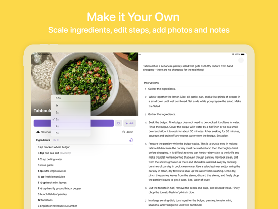 Plum Recipe Saver iPad screenshot 4 - Food & Drink app