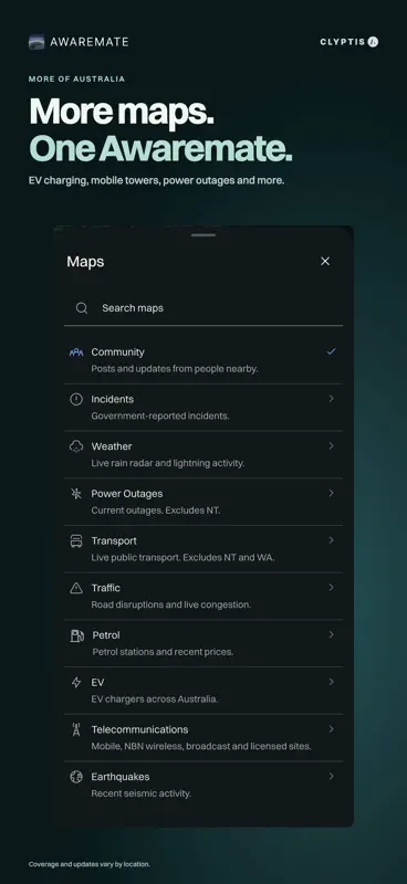 Awaremate: Live Map Australia screenshot 5 of 5