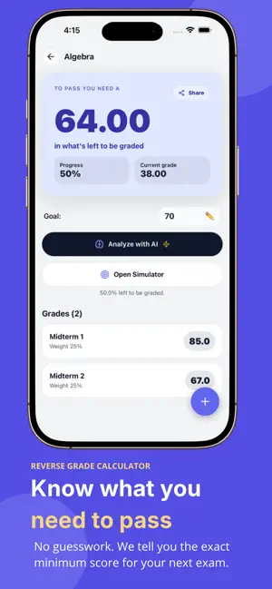 PassIt: Grade Calculator screenshot 4