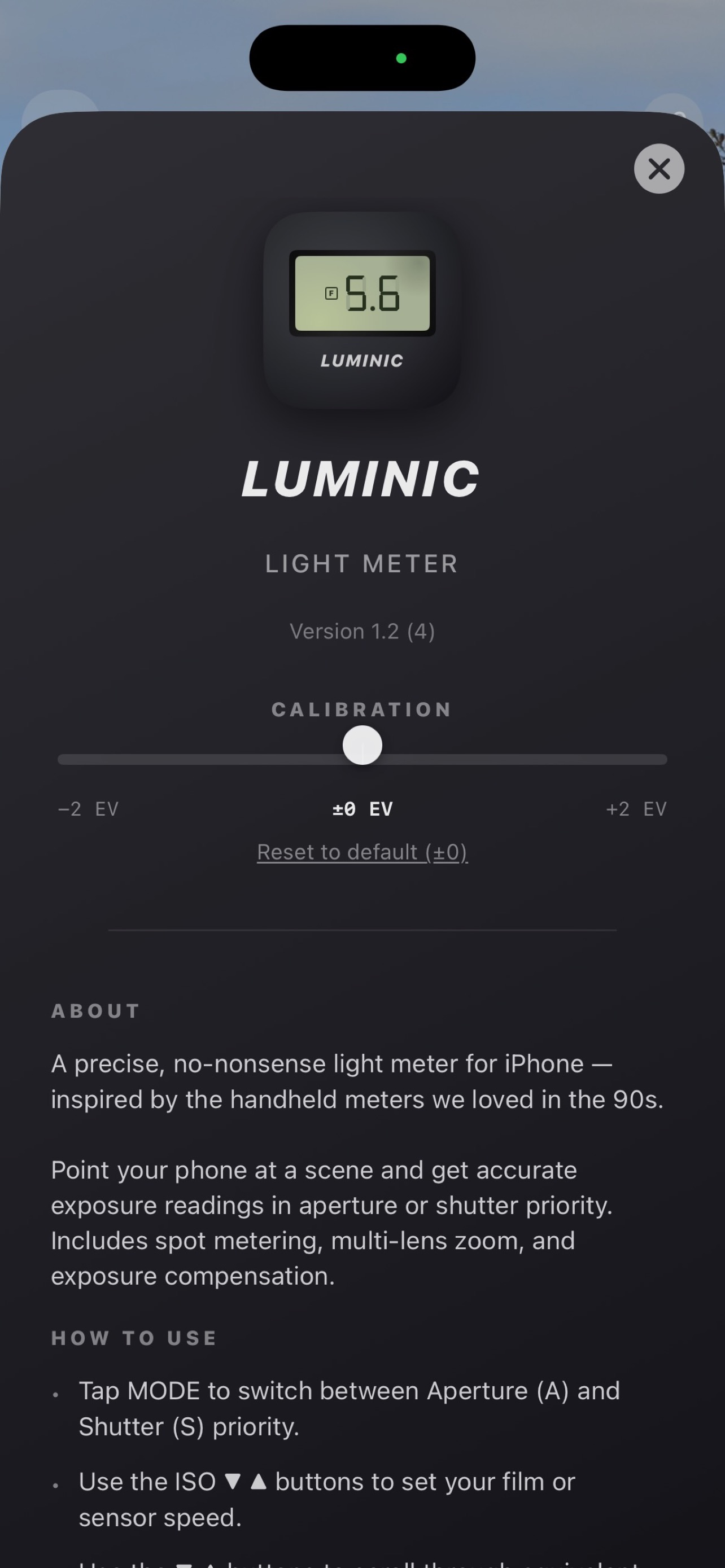 Luminic Light Meter screenshot 3