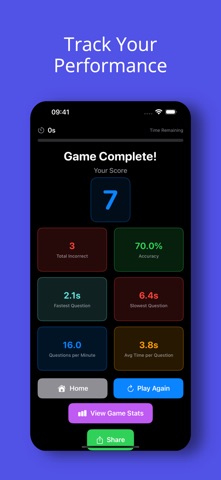 Quick Maths - Mental Mastery iPhone screenshot