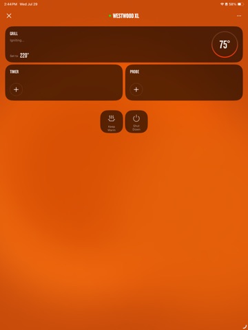 Traeger iPad screenshot
