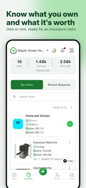 ecohome.one – Home Inventory screenshot 4