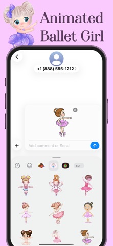 Animated Ballet Girl Stickers iPhone screenshot