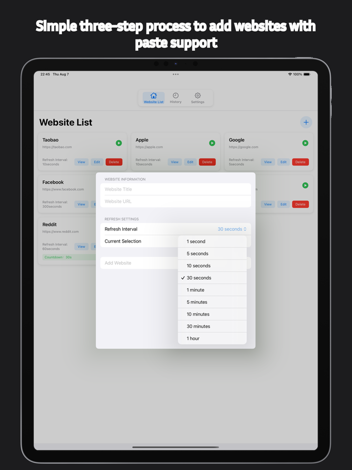 Auto Refresh - Refresh Timer