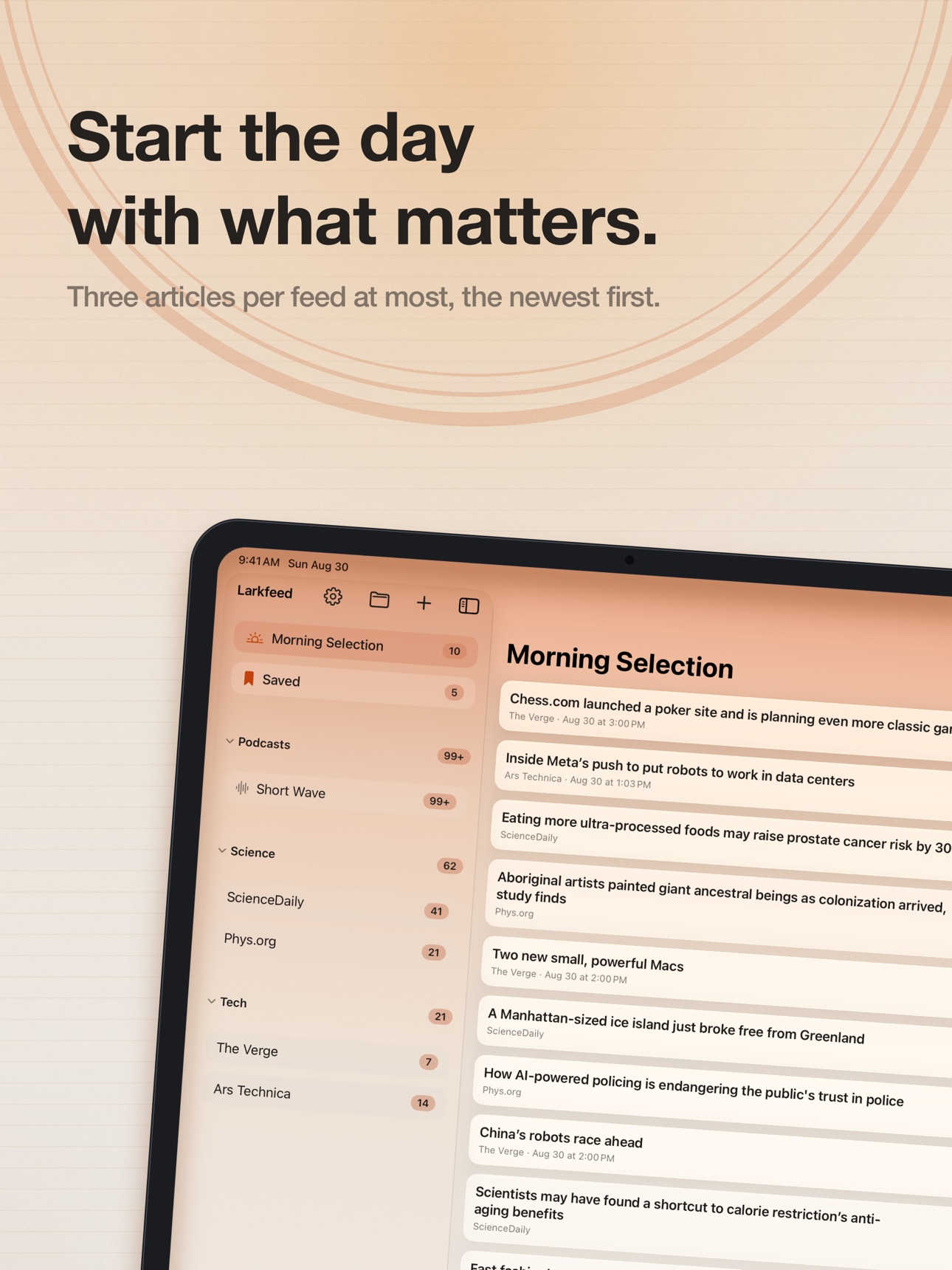 Screenshot 7 of Larkfeed : Lecteur RSS