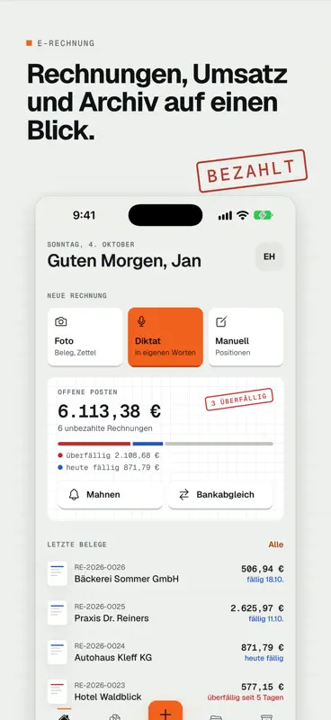E-Rechnung: Erstellen & Öffnen screenshot 1 of 9