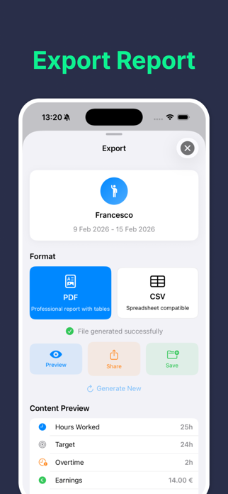 Tymo -  Work Hours & Shift Log Screenshot 9 of 10