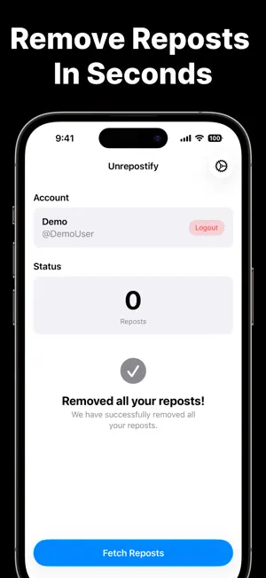 Unrepostify: Repost Remover screenshot 3