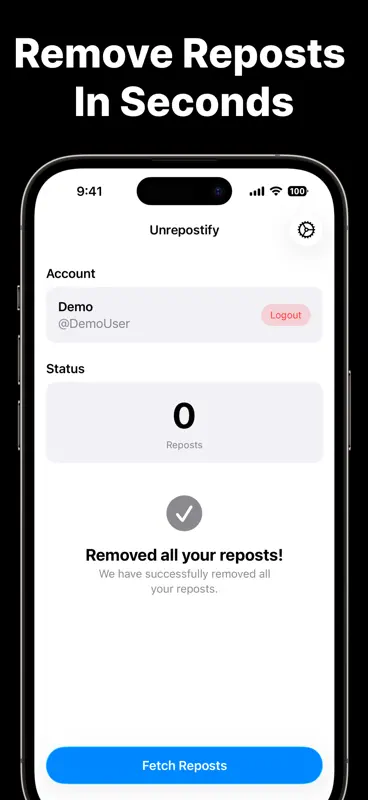 Unrepostify: Repost Remover screenshot 3 of 4