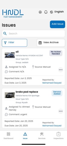 HNDL Fleet Management screenshot