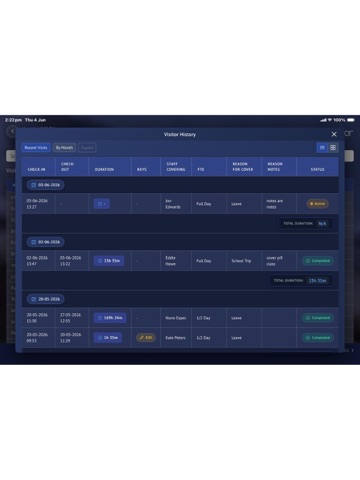 UVisitor iPad screenshot
