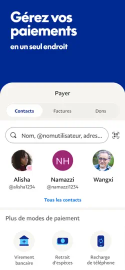 Capture d'écran de PayPal - Transfert D'argent sur iPhone 6
