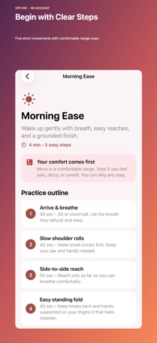 Gentle Yoga: Daily Practice iPhone screenshot