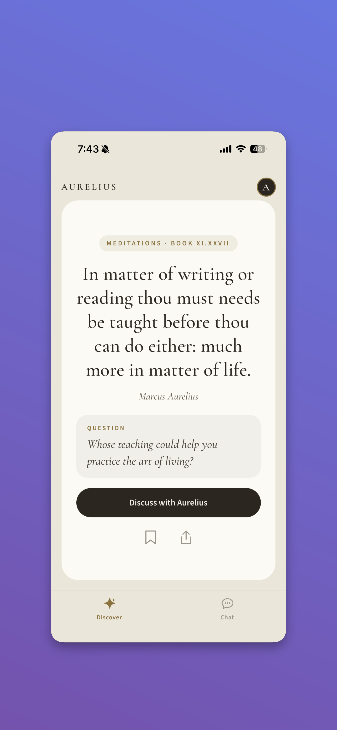 Aurelius: Stoic AI Chat screenshot 2