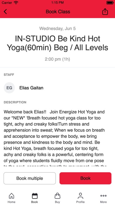 Energize Hot Yoga Santa Rosa Screenshot