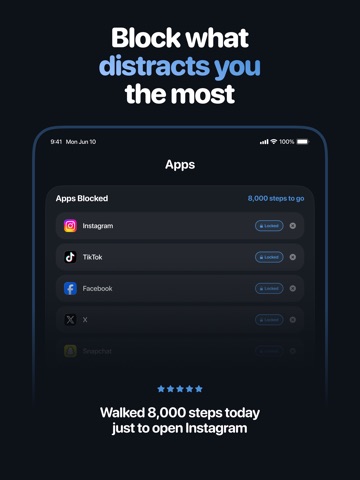WalkBlock: Screen Time Control iPad screenshot