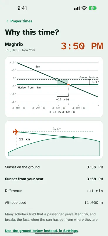 FlySalah: Flight Prayer Times screenshot 6 of 6