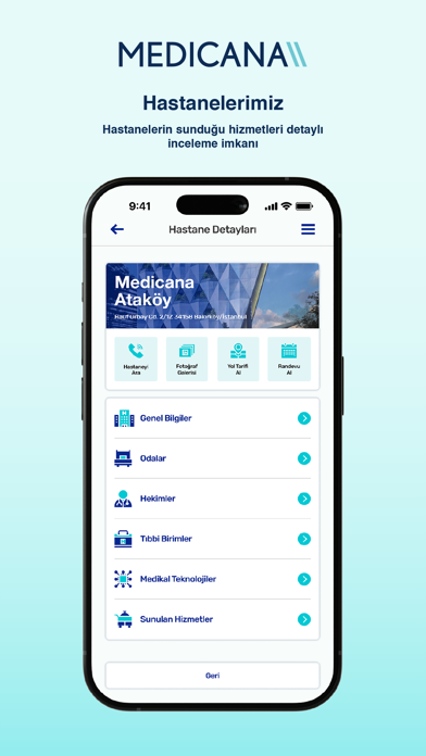 Medicana Mobil Uygulaması Screenshot