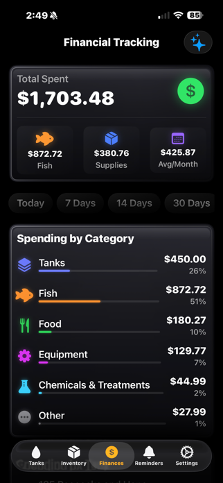 Cichlid Log Pro Screenshot 7 of 10