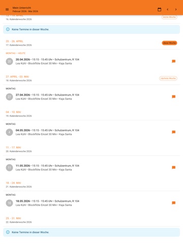 Musikschule Hilpoltstein iPad screenshot