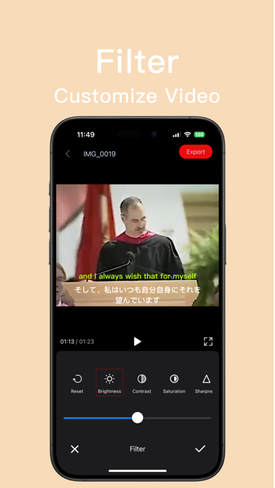Captions for Video Editor App Screenshot
