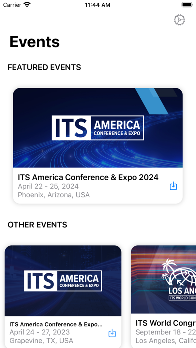 ITS America Events 2024 Screenshot