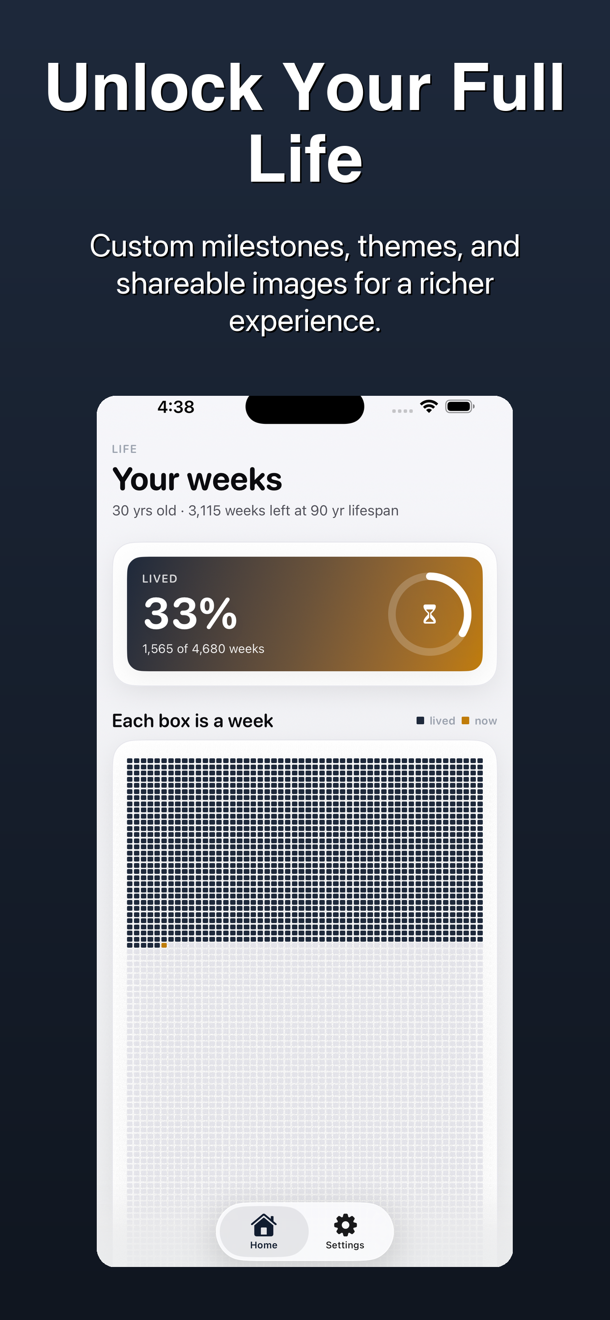 Life Weeks Grid - Memento Mori screenshot 3