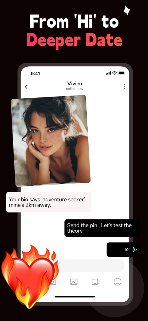 Adult Flirt Meetup App - XDate - Users can engage in fluid private text chats, exchanging playful messages and even sharing location details for spontaneous meetups.