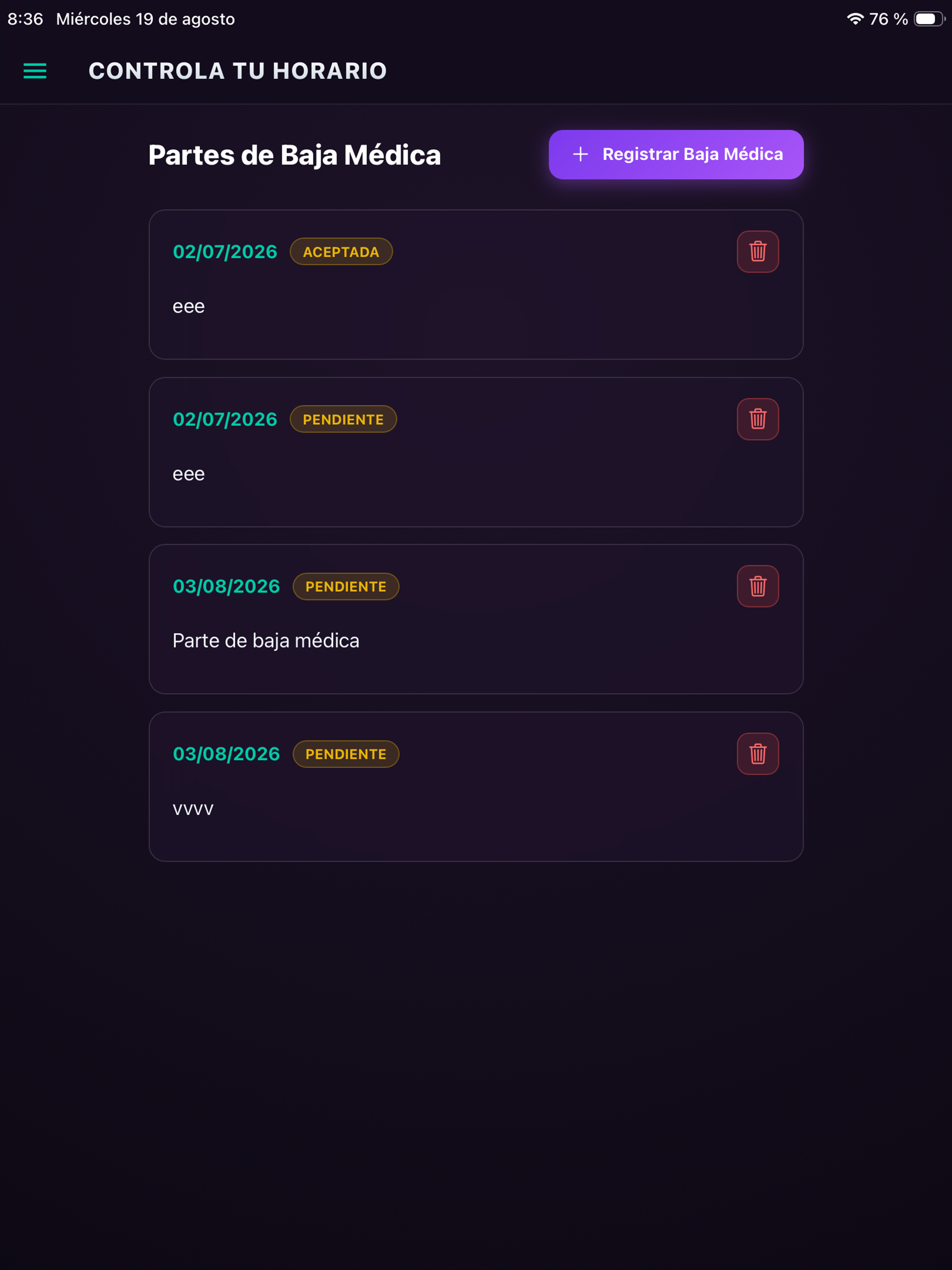 Controla tu horario screenshot 6