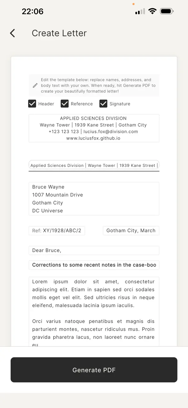 Screenshot #2 pour TypeRun: Docs to PDF