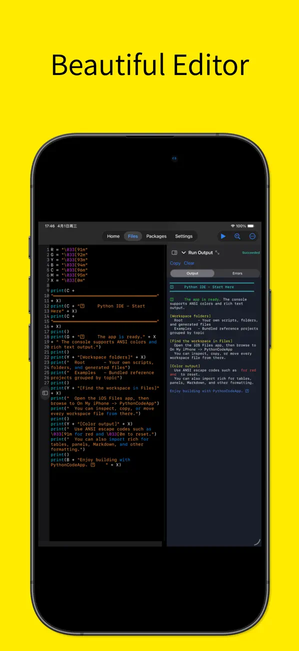 #3. Python Code App - IDE & Editor (iOS) De: 艳 罗