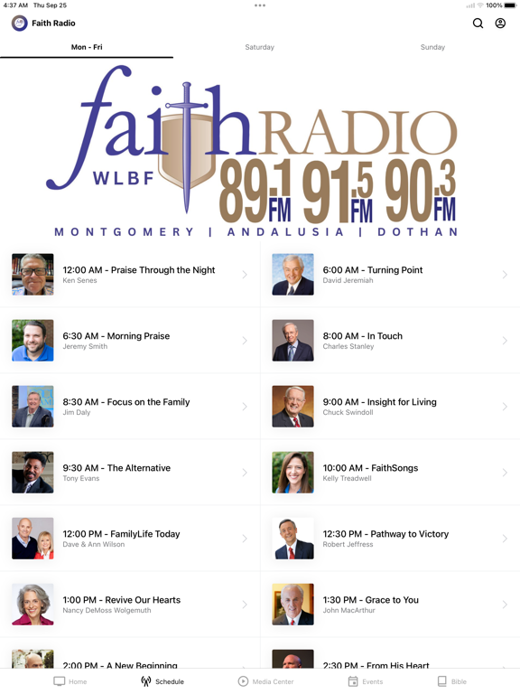Faith Radio WLBF iPad screenshot 2 - Education app